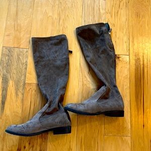 Brown Suede Knee High Boots